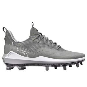UA UNDER ARMOUR HARPER 7 LOW ST METAL BASEBALL CLEATS GRAY/ WHITE NEW